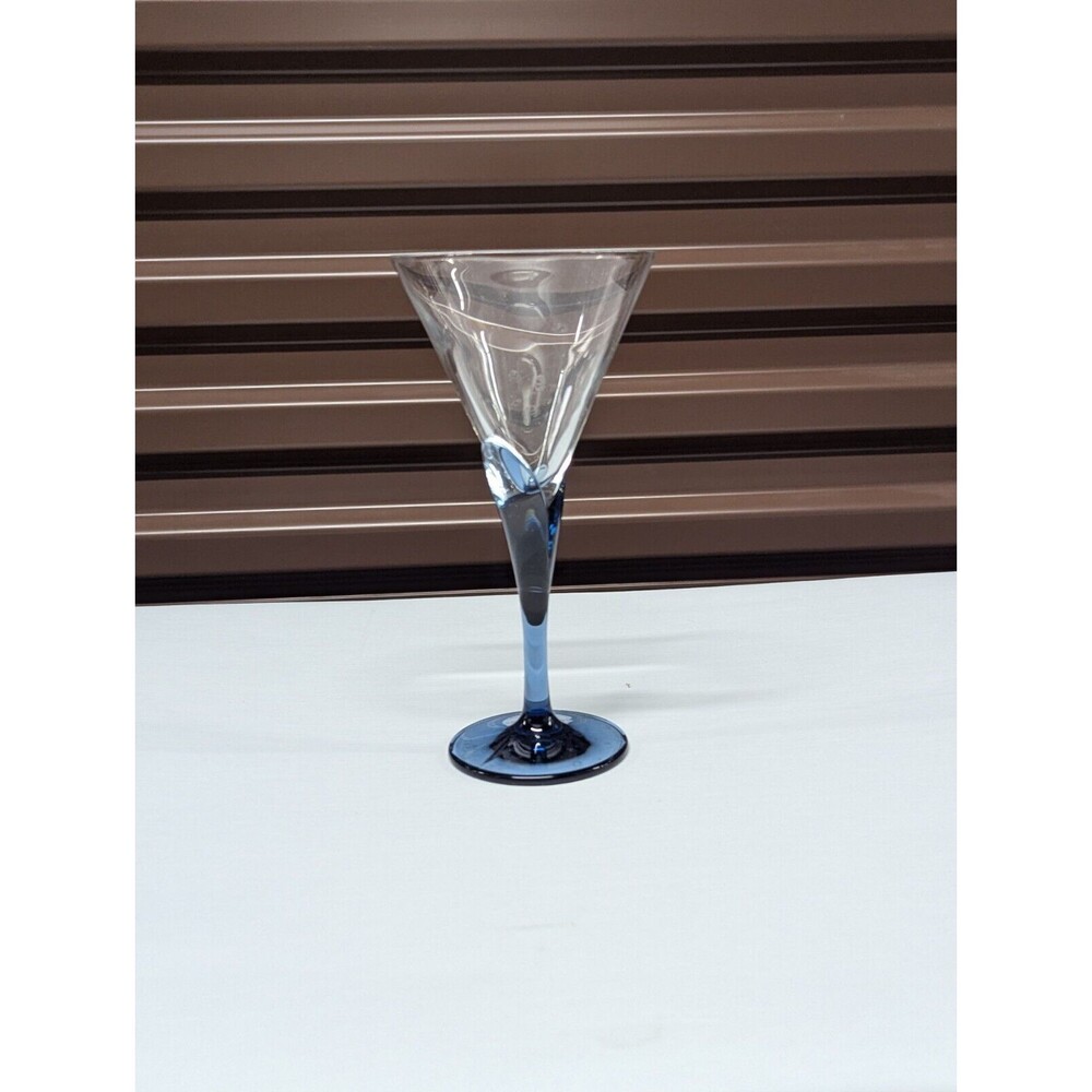 Luigi Bormioli Florian Bleu Blue Petal Stem Martini‎ Wine Glasses